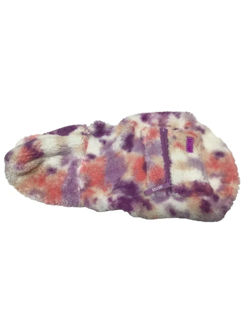 Justice Tie Dye Sherpa Pet Dog Hoodie with Zip Pocket Size XS
